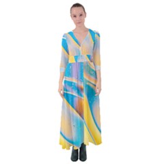 Water And Sunflower Oil Button Up Maxi Dress by artworkshop