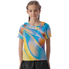 Water And Sunflower Oil Kids  Frill Chiffon Blouse