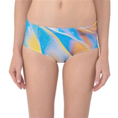 Water And Sunflower Oil Mid-waist Bikini Bottoms by artworkshop