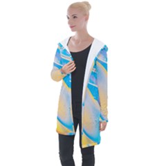 Water And Sunflower Oil Longline Hooded Cardigan by artworkshop