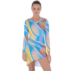 Water And Sunflower Oil Asymmetric Cut-out Shift Dress by artworkshop