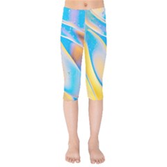 Water And Sunflower Oil Kids  Capri Leggings  by artworkshop