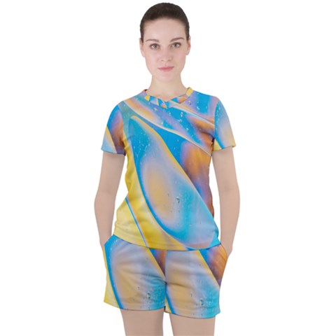 Water And Sunflower Oil Women s Tee And Shorts Set by artworkshop