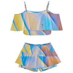 Water And Sunflower Oil Kids  Off Shoulder Skirt Bikini by artworkshop