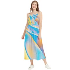 Water And Sunflower Oil Boho Sleeveless Summer Dress by artworkshop