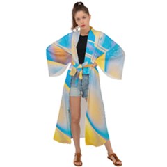 Water And Sunflower Oil Maxi Kimono by artworkshop