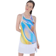 Water And Sunflower Oil Racer Back Mesh Tank Top by artworkshop