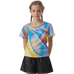 Water And Sunflower Oil Kids  Front Cut Tee by artworkshop