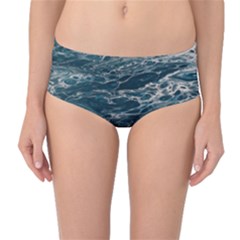 Water Sea Mid-waist Bikini Bottoms by artworkshop