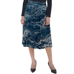 Water Sea Classic Velour Midi Skirt  by artworkshop