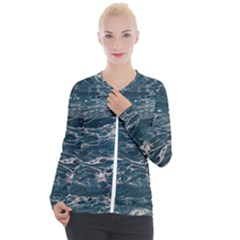 Water Sea Casual Zip Up Jacket by artworkshop