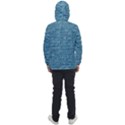 White And Blue Brick Wall Men s Front Pocket Pullover Windbreaker View2