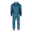 White And Blue Brick Wall Hooded Jumpsuit (Kids) View2