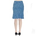 White And Blue Brick Wall Short Mermaid Skirt View2