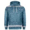 White And Blue Brick Wall Men s Overhead Hoodie View1