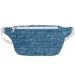 White And Blue Brick Wall Waist Bag  by artworkshop