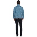 White And Blue Brick Wall Men s Bomber Jacket View4