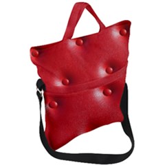 Lipstick Red Fold Over Handle Tote Bag by PollyParadiseBoutique7