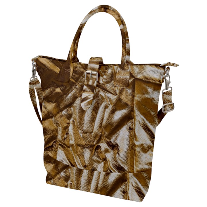 Gold Crush  Buckle Top Tote Bag