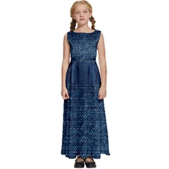 Denim Style  Kids  Satin Sleeveless Maxi Dress by PollyParadiseBoutique7