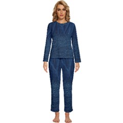 Denim Style  Womens  Long Sleeve Lightweight Pajamas Set