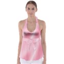 Pink Satin  Babydoll Tankini Top View1