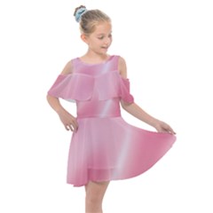 Pink Satin  Kids  Shoulder Cutout Chiffon Dress by PollyParadiseBoutique7