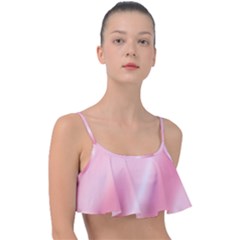 Pink Satin  Frill Bikini Top by PollyParadiseBoutique7