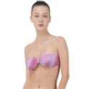 Pink Satin  Classic Bandeau Bikini Top  View1