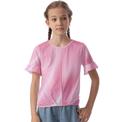 Pink Satin  Kids  Cuff Sleeve Scrunch Bottom Tee by PollyParadiseBoutique7