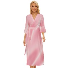 Pink Satin  Midsummer Wrap Dress by PollyParadiseBoutique7