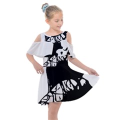 Mrn Kids  Shoulder Cutout Chiffon Dress by MRNStudios