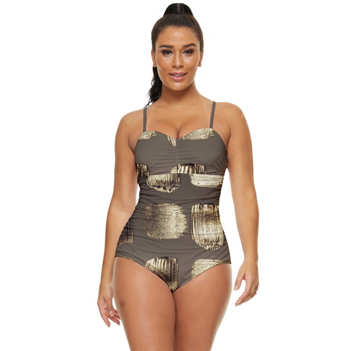 Gold Rush  Retro Full Coverage Swimsuit