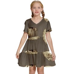 Gold Rush  Kids  Short Sleeve Tiered Mini Dress by PollyParadiseBoutique7