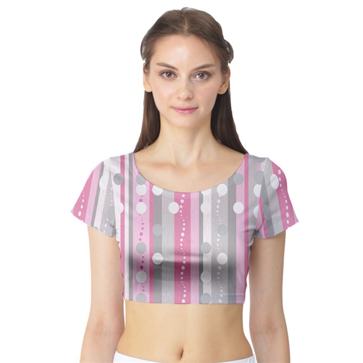 Polly-Paradise  Short Sleeve Crop Top