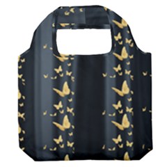 Golden Butterflies  Premium Foldable Grocery Recycle Bag by PollyParadiseBoutique7