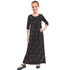 Midnight Kiss  Kids  Quarter Sleeve Maxi Dress by PollyParadiseBoutique7