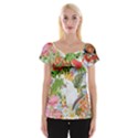 Birds of Paradise  Cap Sleeve Top View1