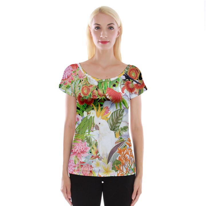 Birds of Paradise  Cap Sleeve Top