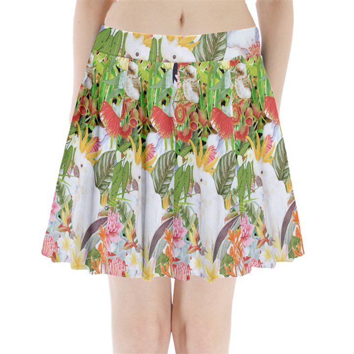 Birds of Paradise  Pleated Mini Skirt