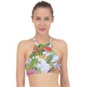 Birds of Paradise  Racer Front Bikini Top View1