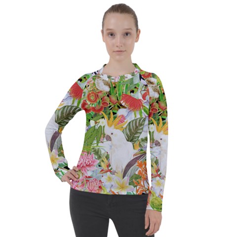 Birds Of Paradise  Women s Pique Long Sleeve Tee by PollyParadiseBoutique7