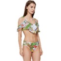 Birds of Paradise  Ruffle Edge Tie Up Bikini Set	 View3