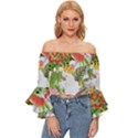 Birds of Paradise  Off Shoulder Flutter Bell Sleeve Top View1