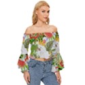 Birds of Paradise  Off Shoulder Flutter Bell Sleeve Top View3