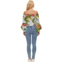 Birds of Paradise  Off Shoulder Flutter Bell Sleeve Top View4