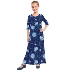 Flower Kids  Quarter Sleeve Maxi Dress