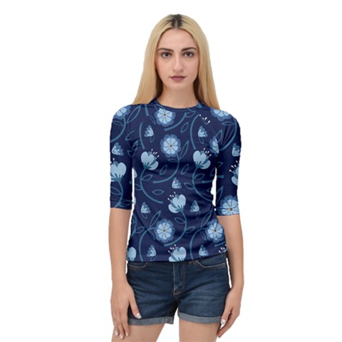 Flower Quarter Sleeve Raglan Tee by zappwaits