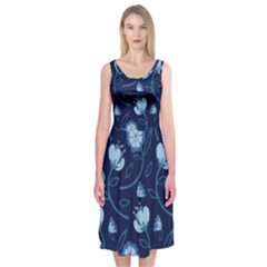 Flower Midi Sleeveless Dress by zappwaits