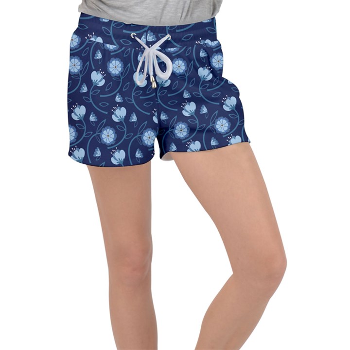 Flower Velour Lounge Shorts